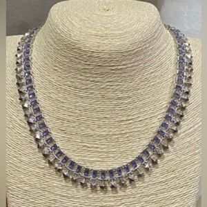 Kendra Scott Oscar Choker Lilac Crystal silver Necklace